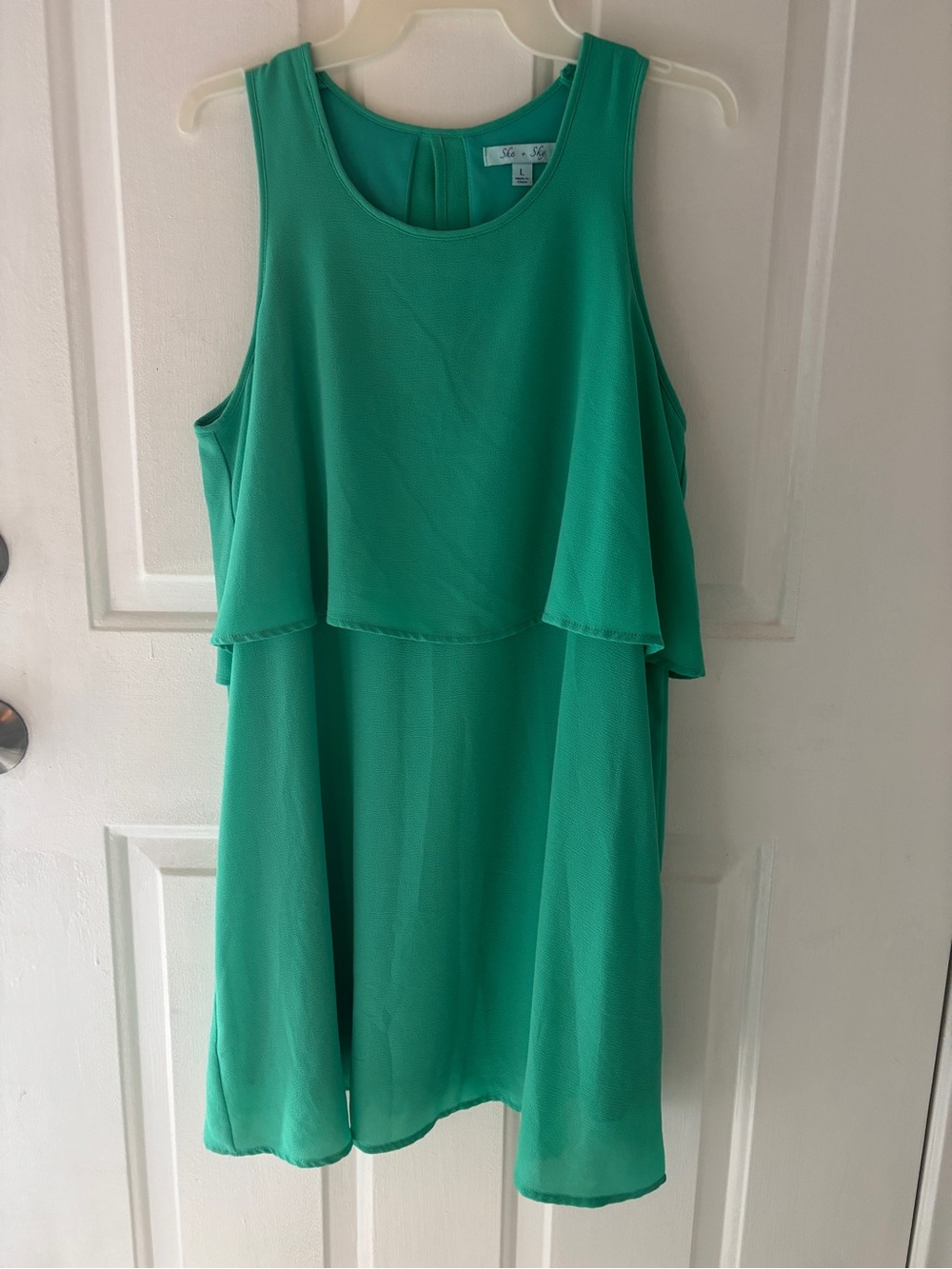 She + Sky Teal/Turquoise Sleeveless Dress - Size L